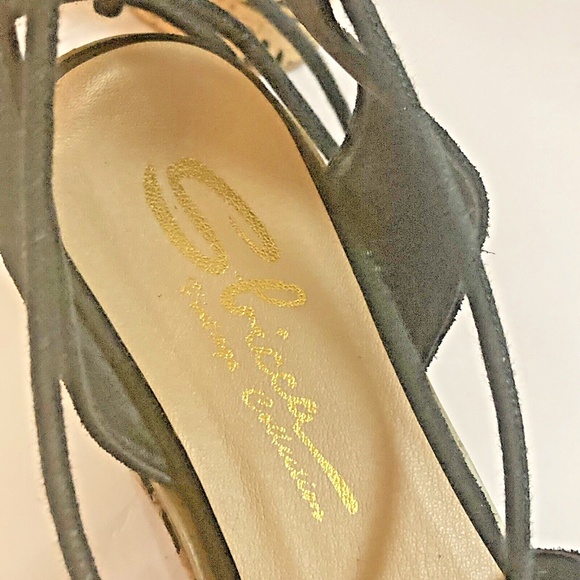 Sbicca Staycation Sandal Women Size 7 Black Leather Ankle Lace Up Platform Wedge - Picture 7 of 11